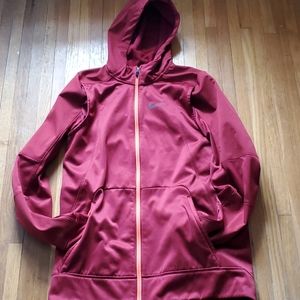 Large Nike zip up with hood great colors